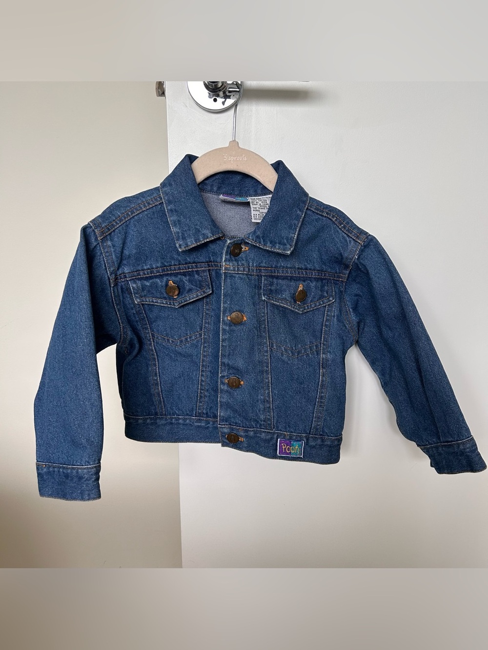 Vintage 1990s Winnie the Pooh 100 Acre Collection Denim Jacket 12-24M Disney